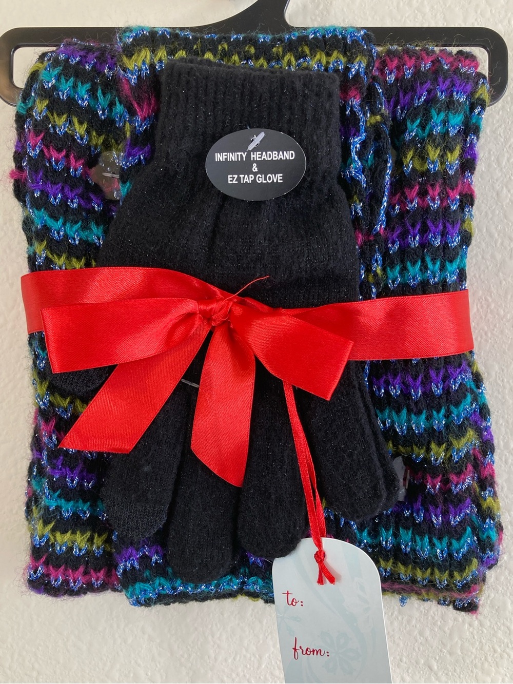 Cejon Women's Scarf Headband EZ Tap Gloves Winter Set OS NWT